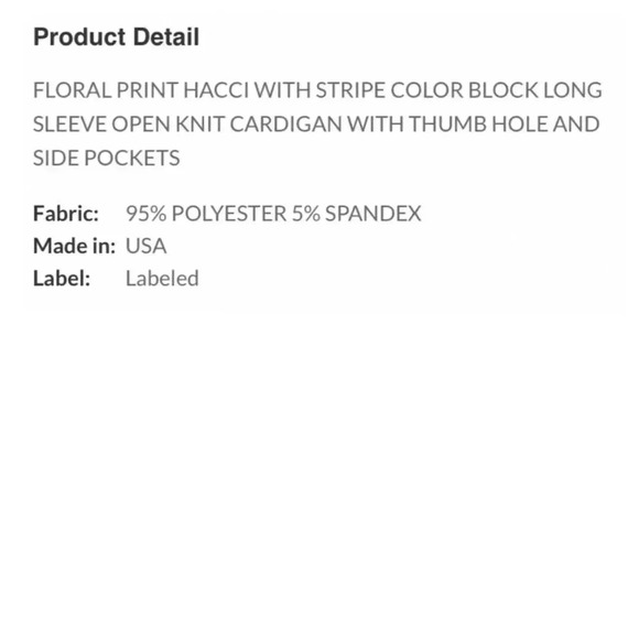 Lightweight Floral Hacci Knit Cardigan - Picture 11 of 12